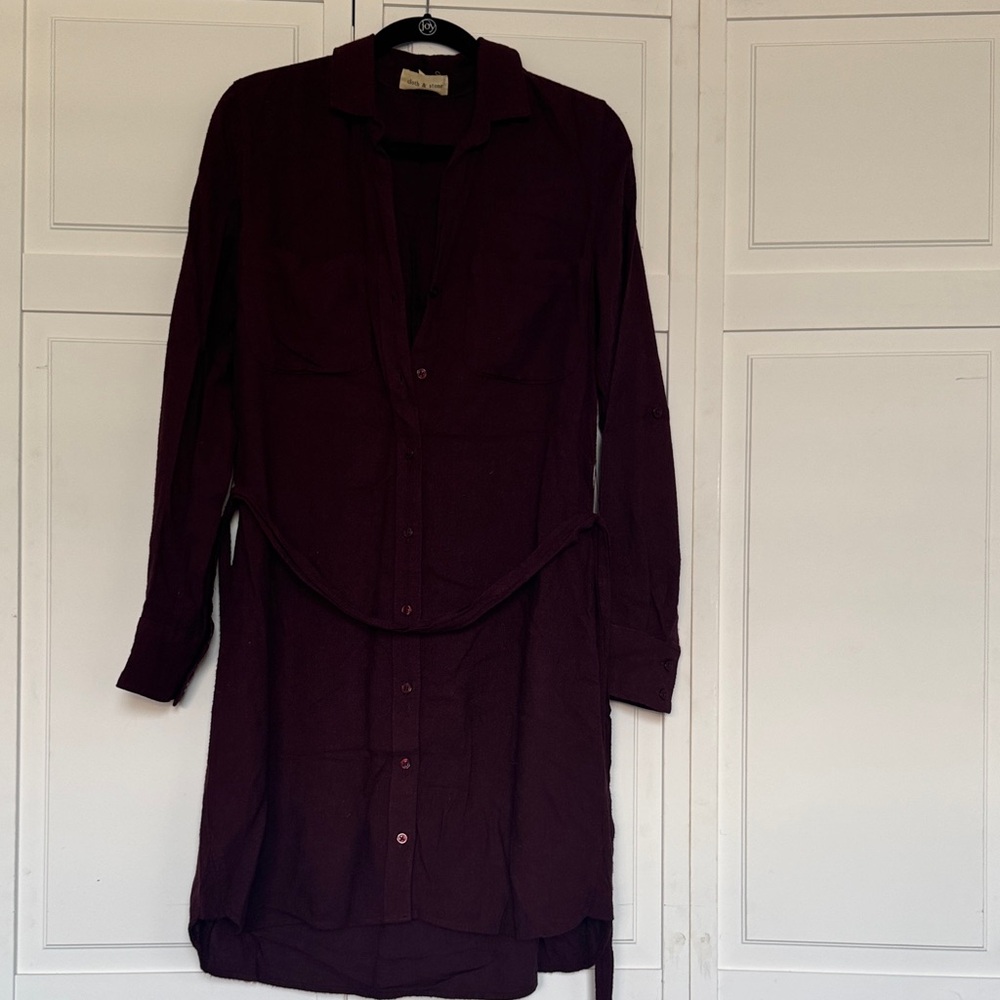 Cloth & Stone Rich Burgundy Long Sleeve Dress